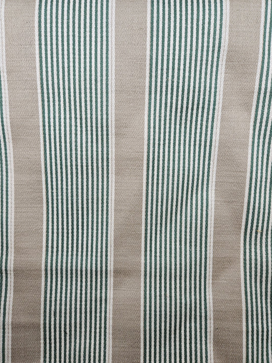 12140 French Ticking Green/Beige